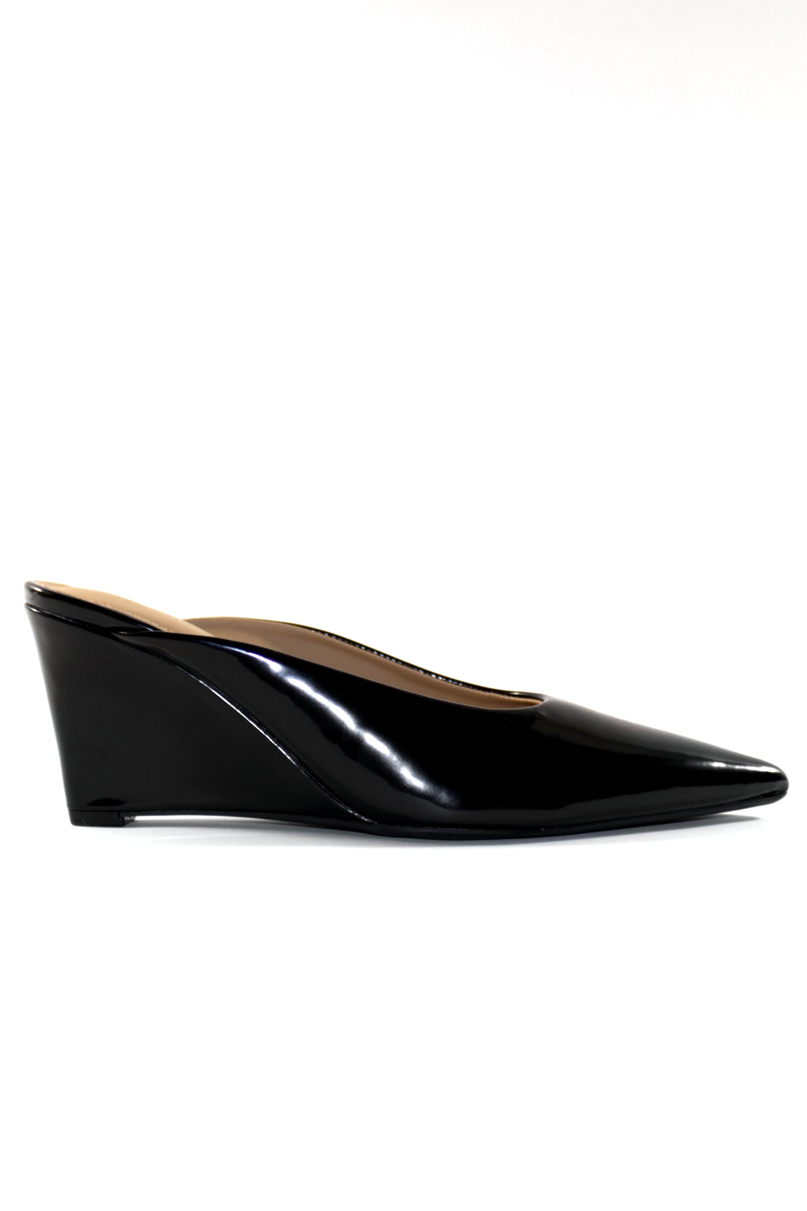 BECKY PUMP HEEL MULES - BLACK