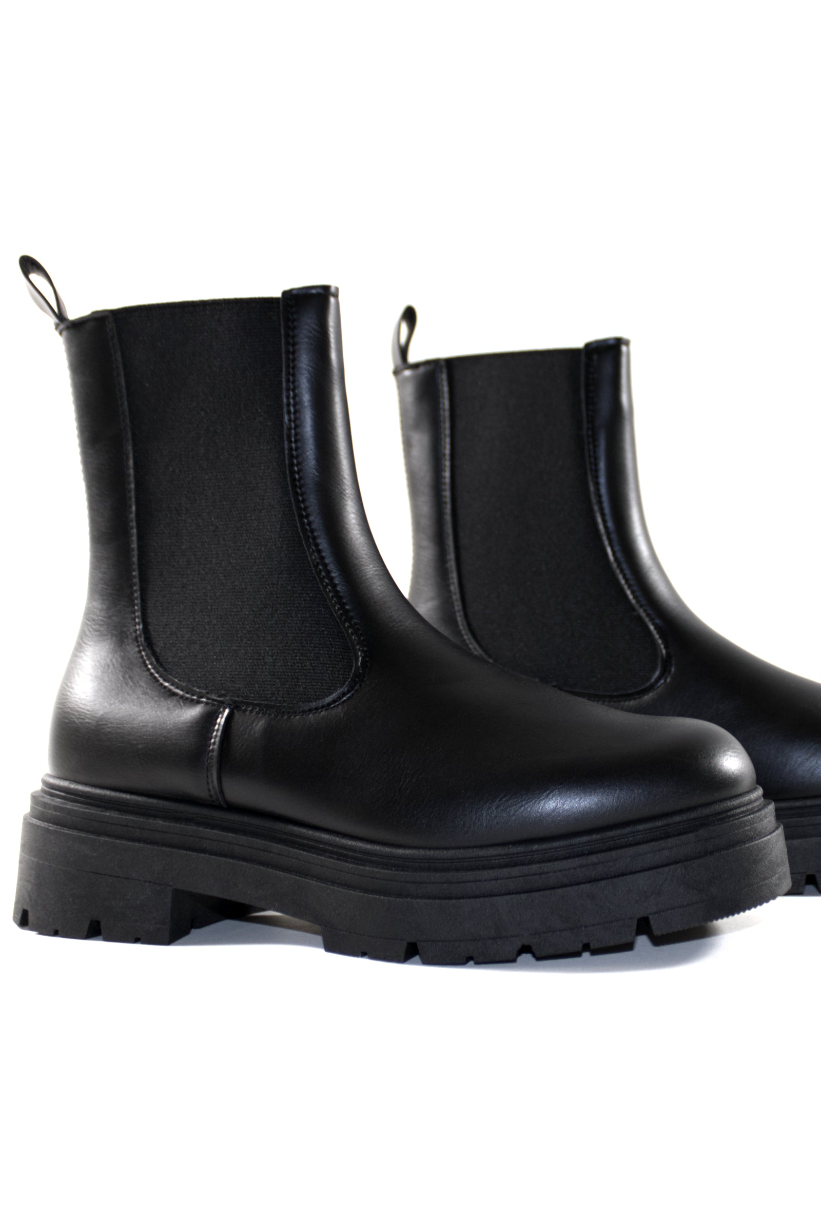 COMBAT PLATFORM BOOTS - BLACK