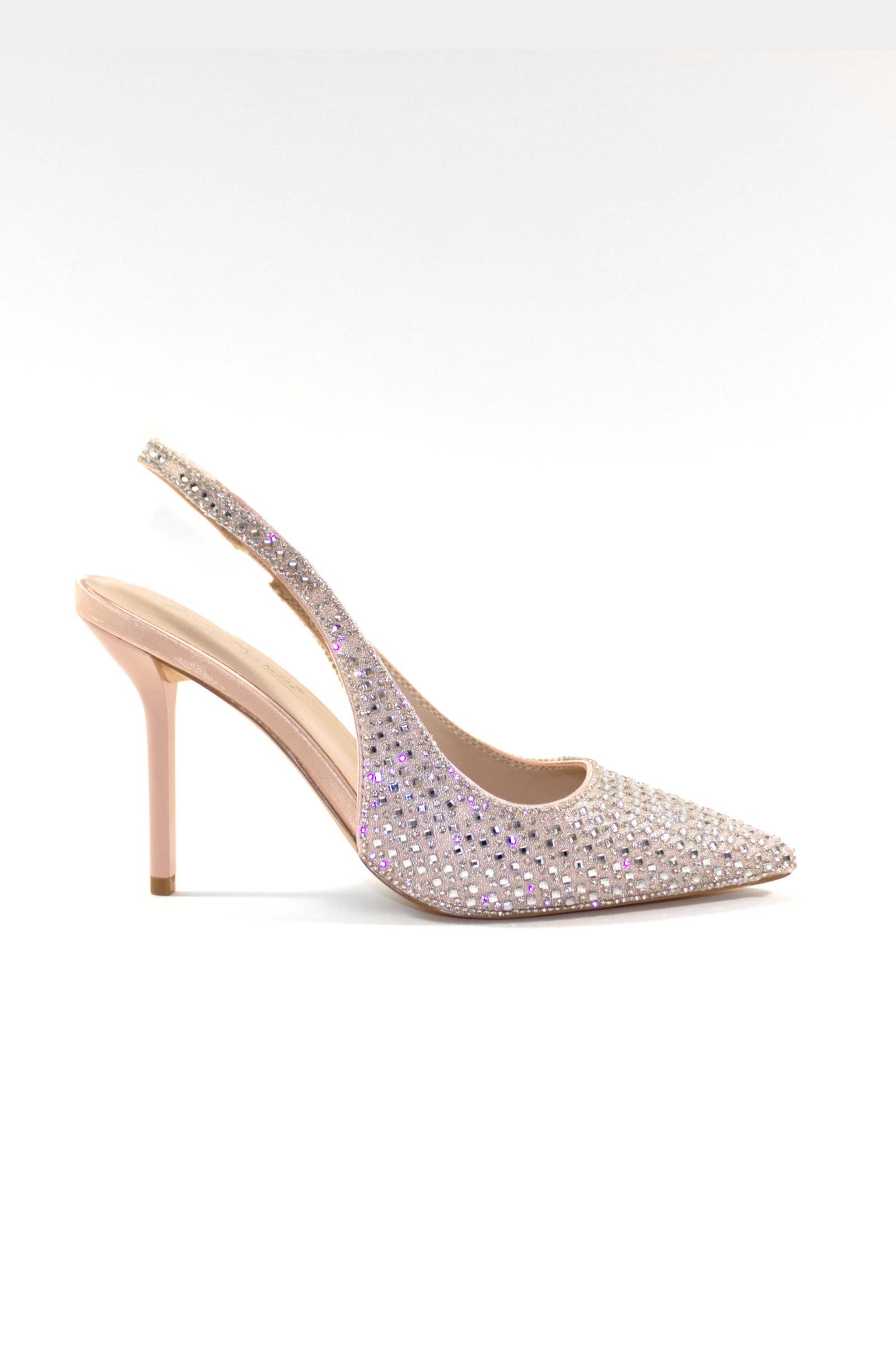 DEMI EMBELLISHED PUMP HEELS - NUDE