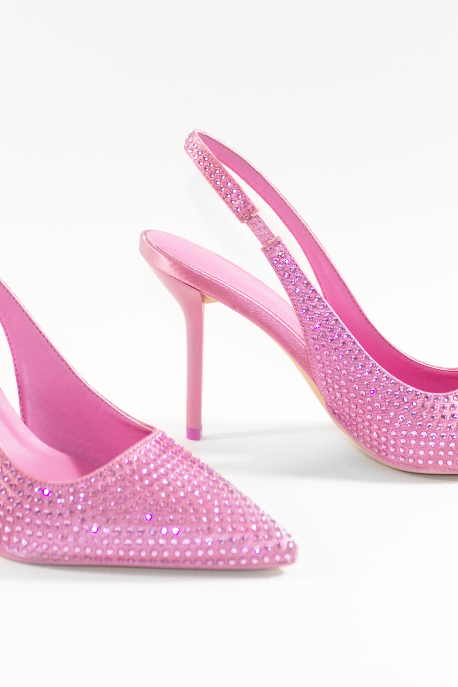 DEMI EMBELLISHED PUMP HEELS - PINK