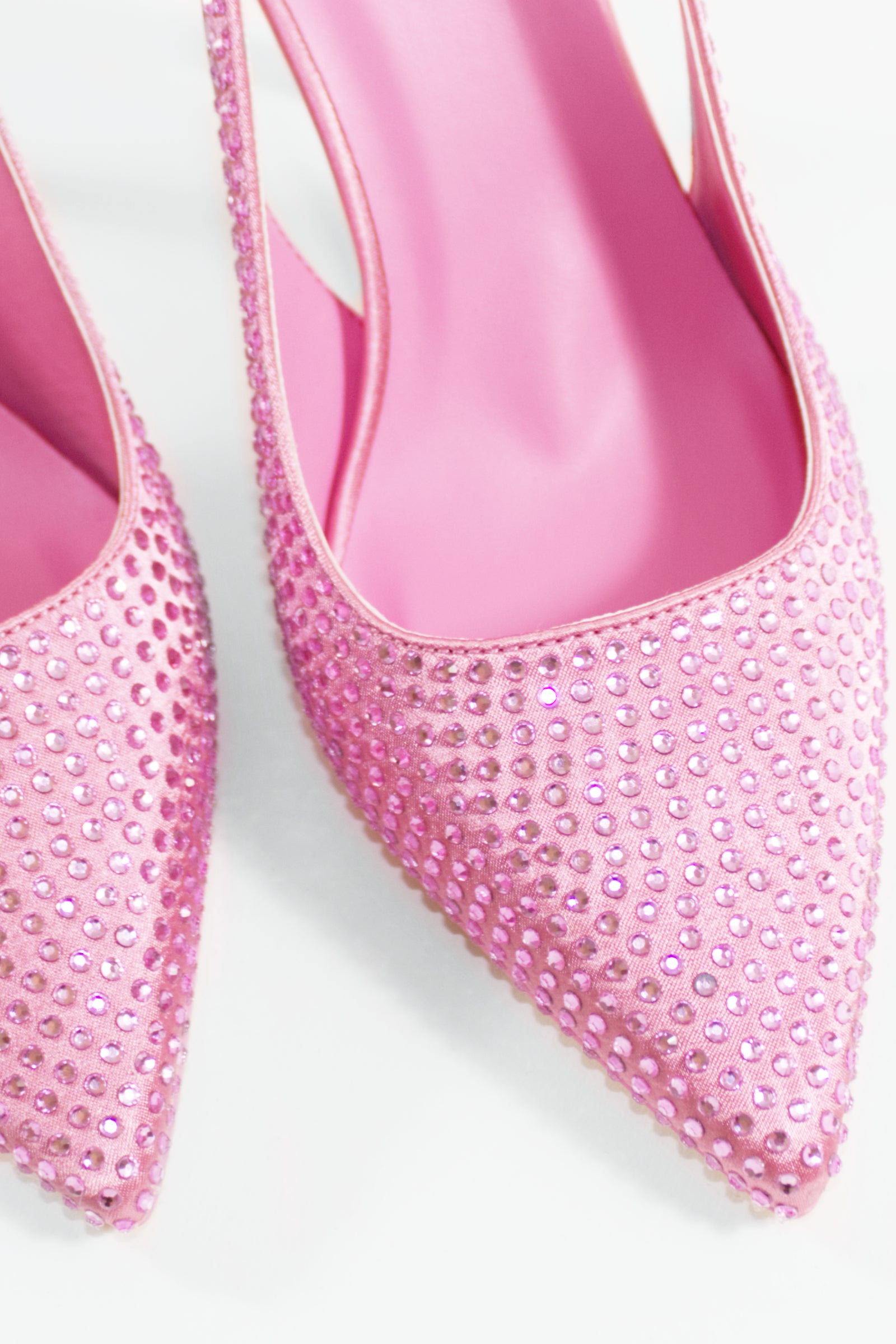 DEMI EMBELLISHED PUMP HEELS - PINK