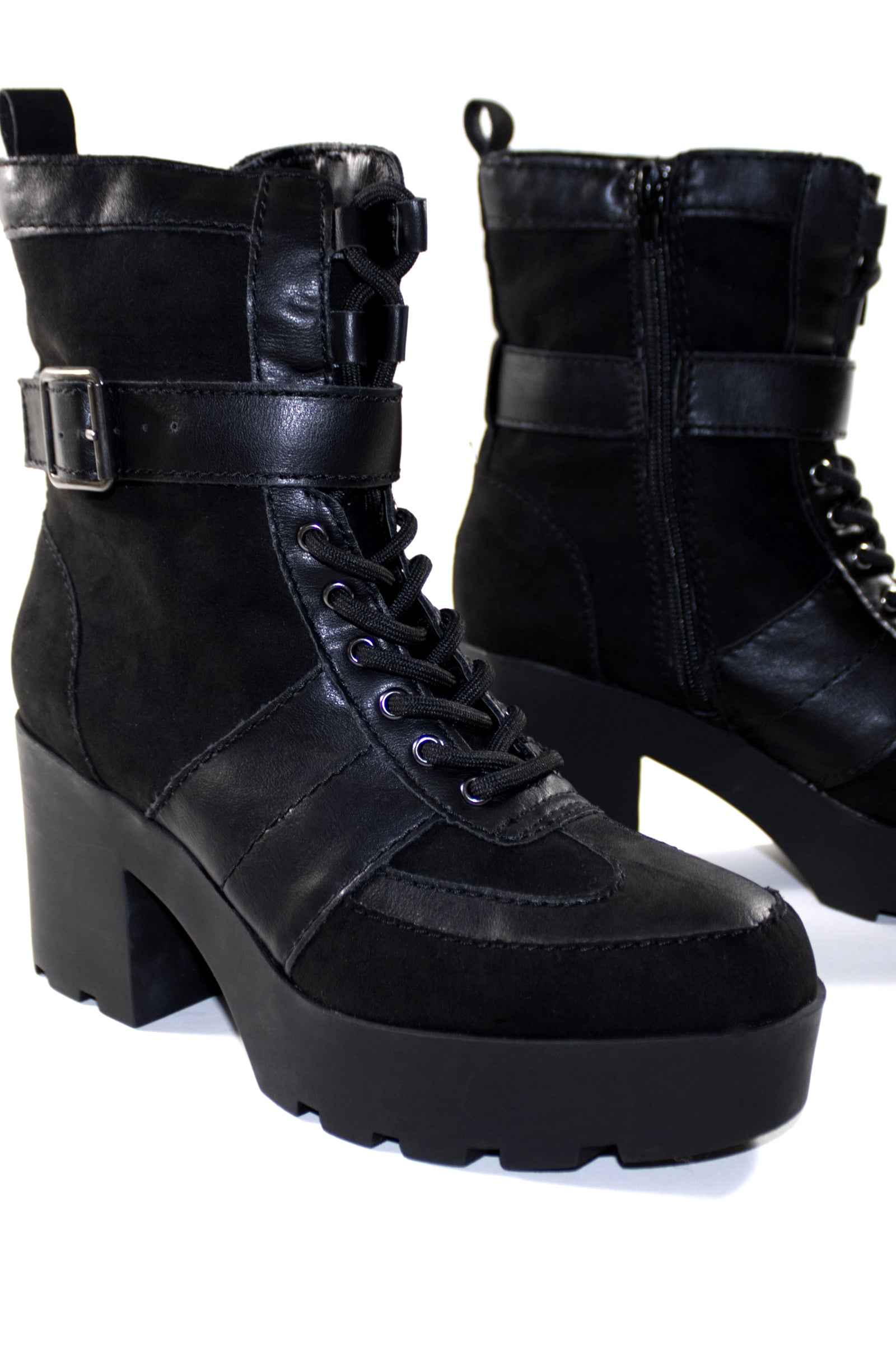 CARO PLATFORM BOOTS - BLACK