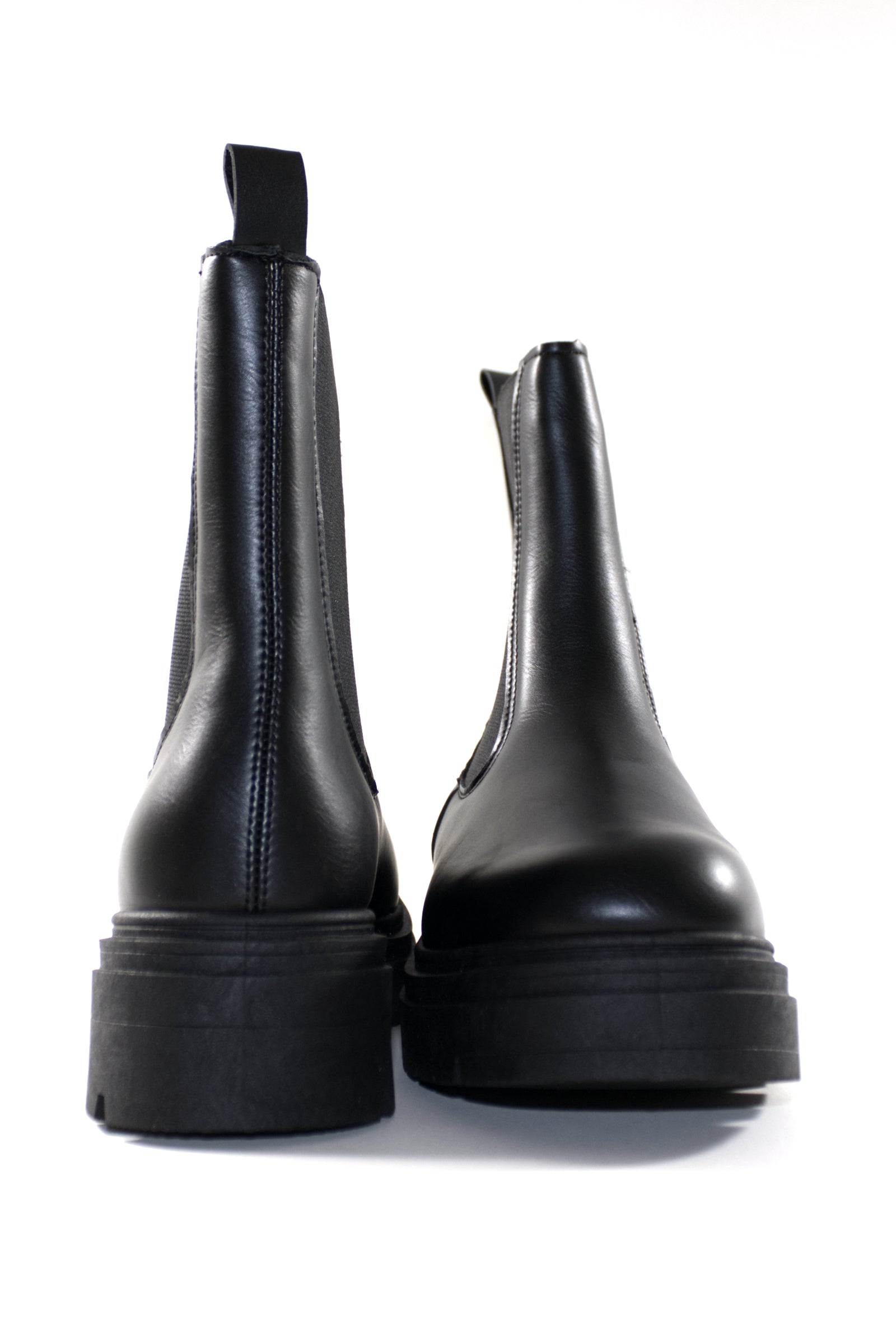 COMBAT PLATFORM BOOTS - BLACK