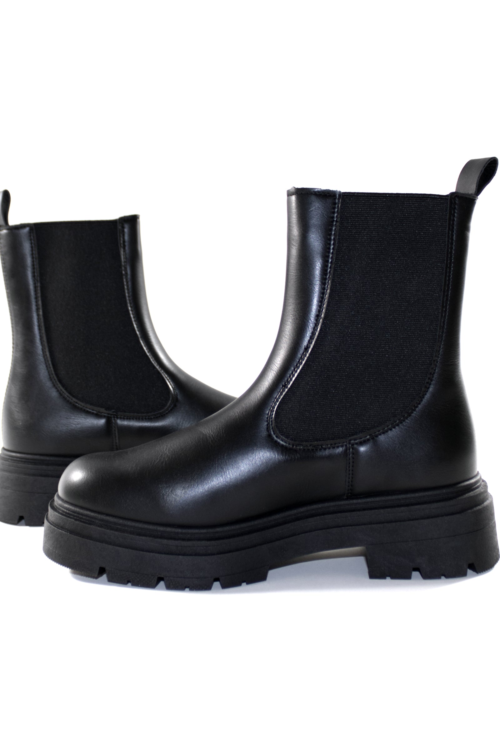 COMBAT PLATFORM BOOTS - BLACK